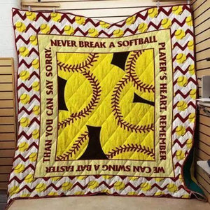 Never Break A Softball Quilt On Sale!