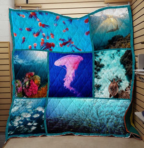 Ocean Quilt Fabric Cover On Sale!