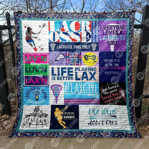 Everyone Loves A Lacrosse Girl Blanket