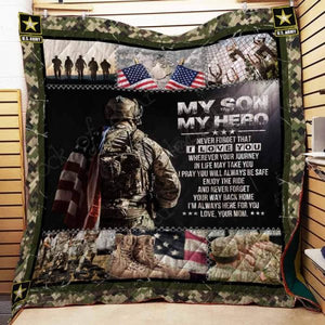 My Son  My Hero Quilt Blanket