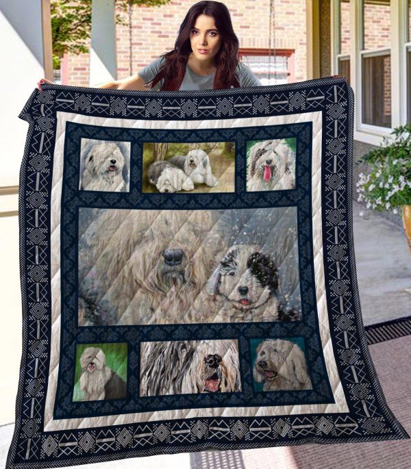 Old English Sheepdog Quilt Blanket